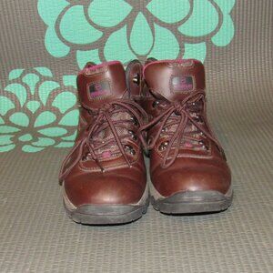 Women's Brown Magellan Leather Hiking/Work Boots size 9.5